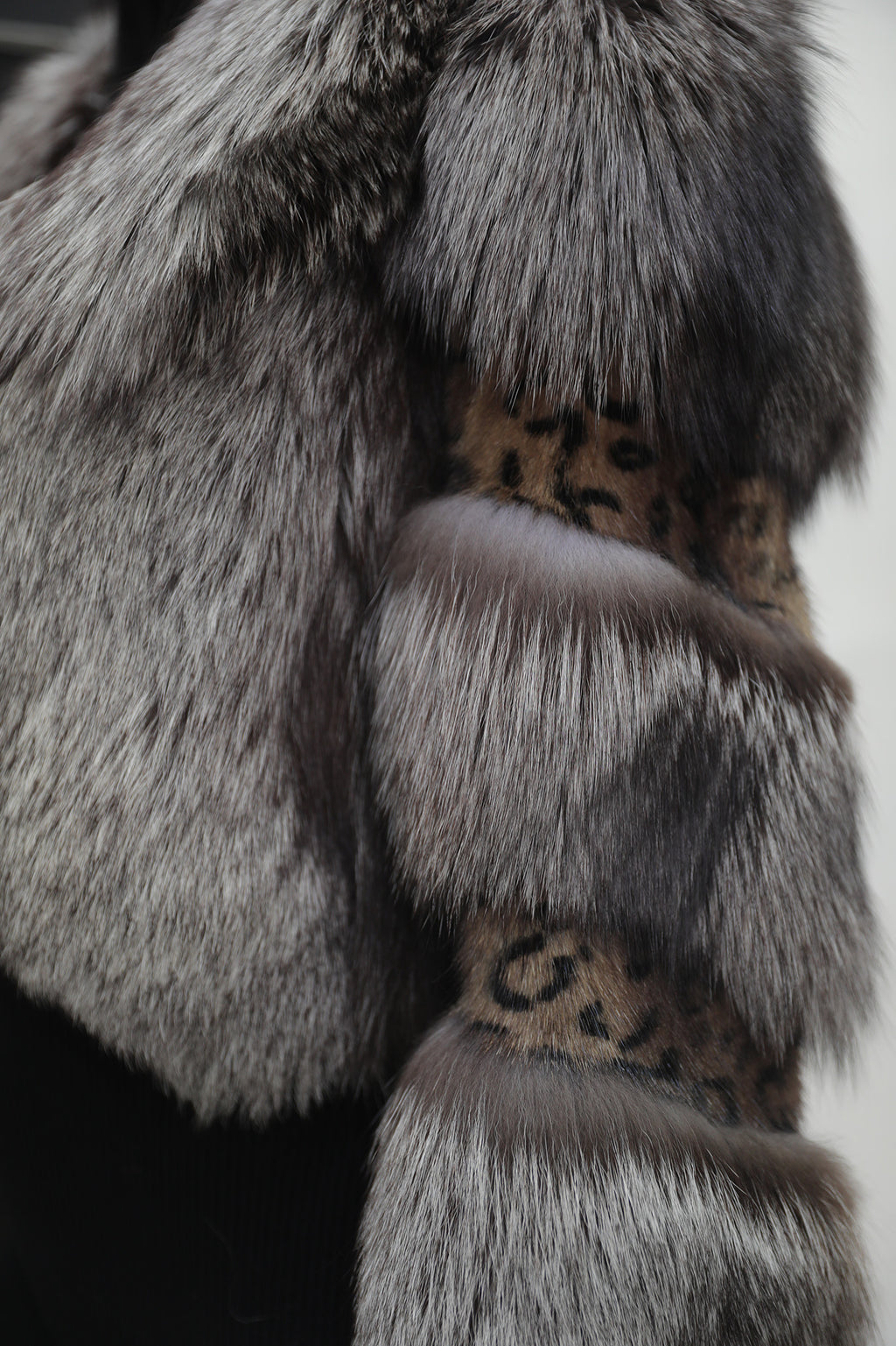 Silver Fox & Mink Fur Cropped Coat