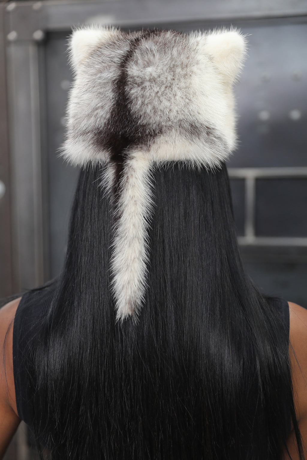 Silver Cross Mink Fur Hat