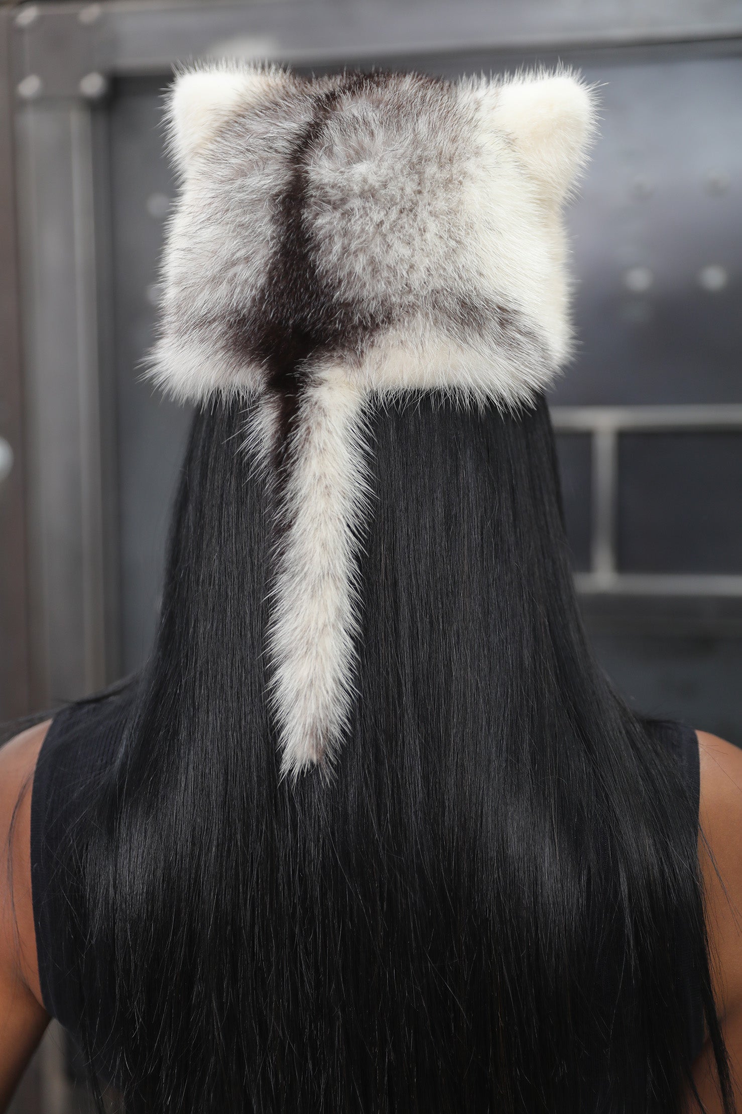 Silver Cross Mink Fur Hat