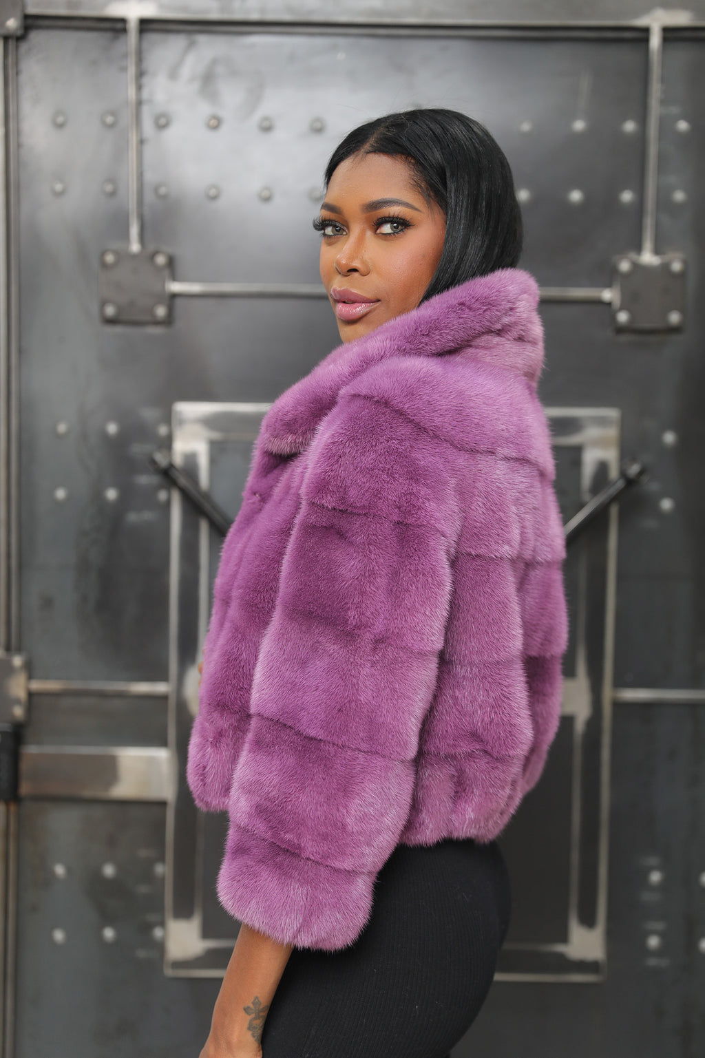Violet Mink Fur Jacket