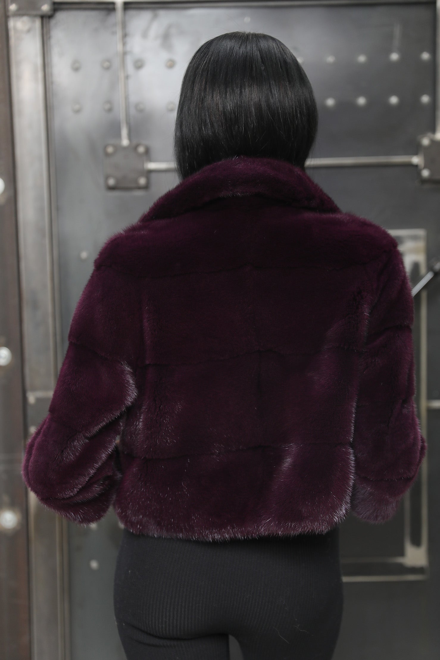 Plum Mink Fur Jacket