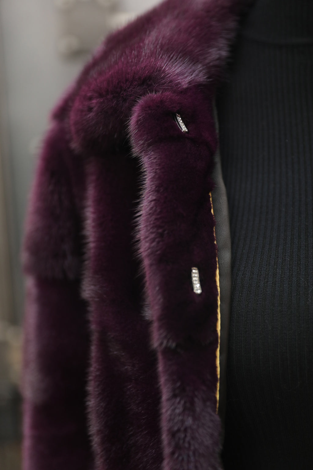 Plum Mink Fur Jacket