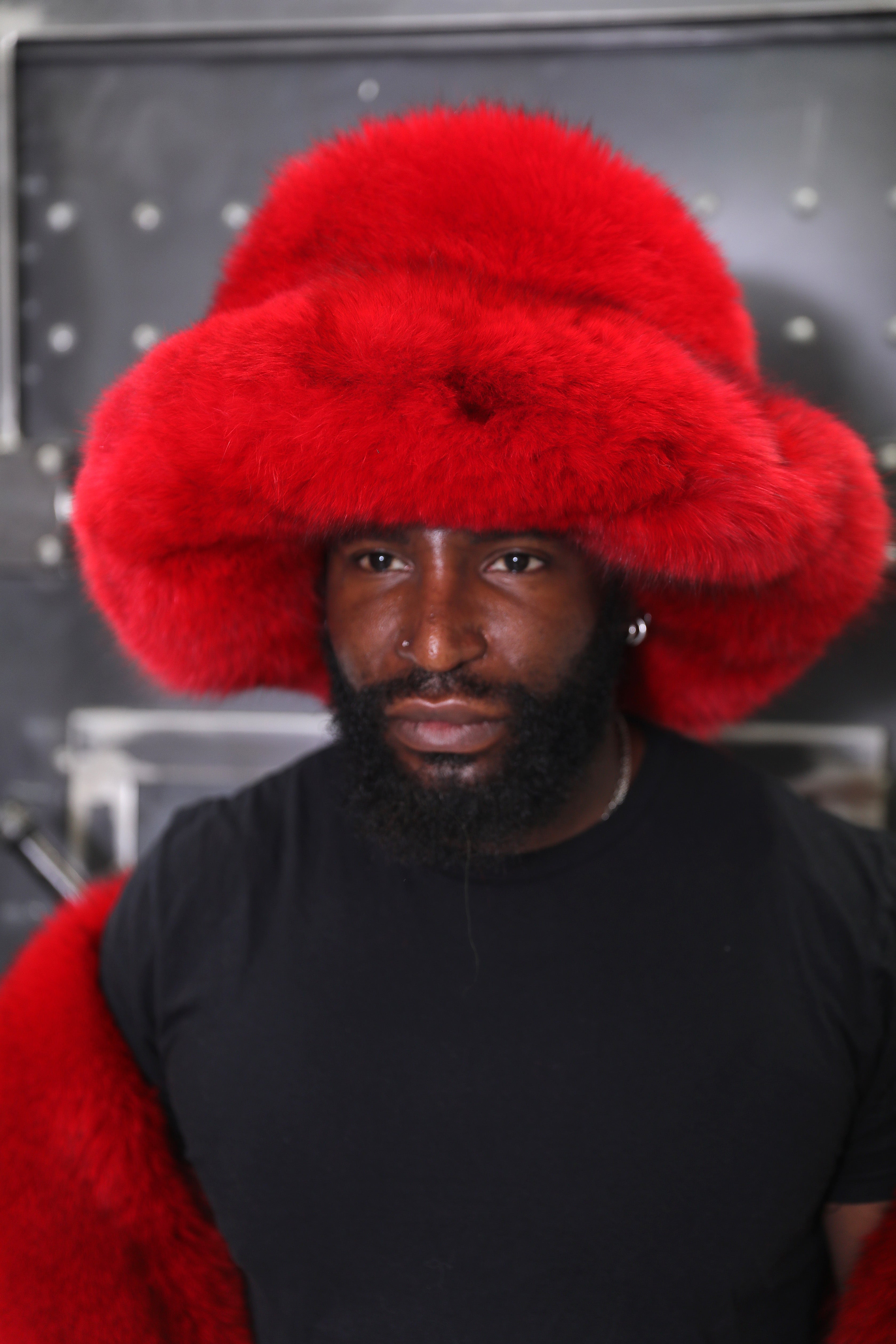 RED - Oversized Fox Bucket Hat