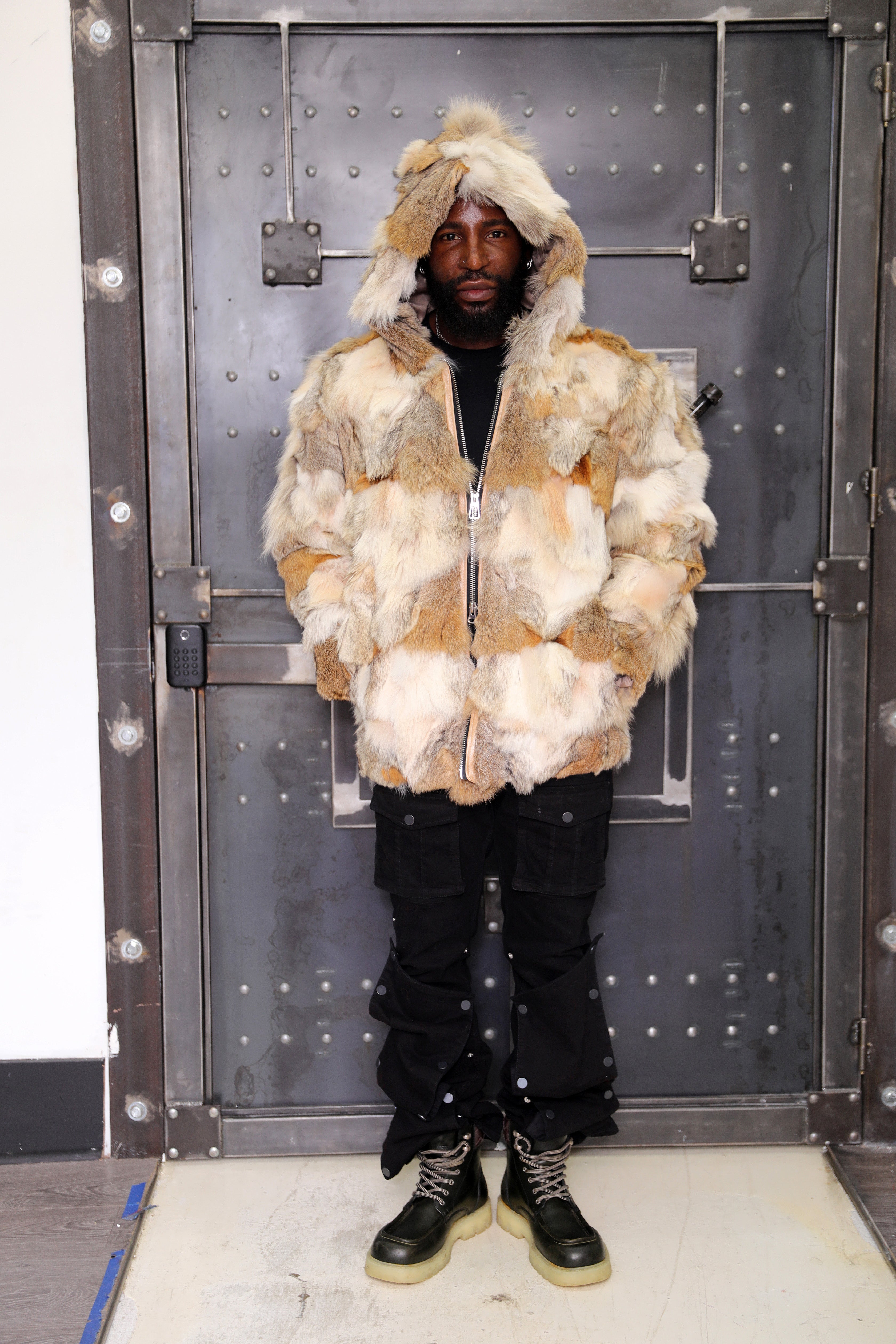 Men's Coyote Sections Hooded Bomber