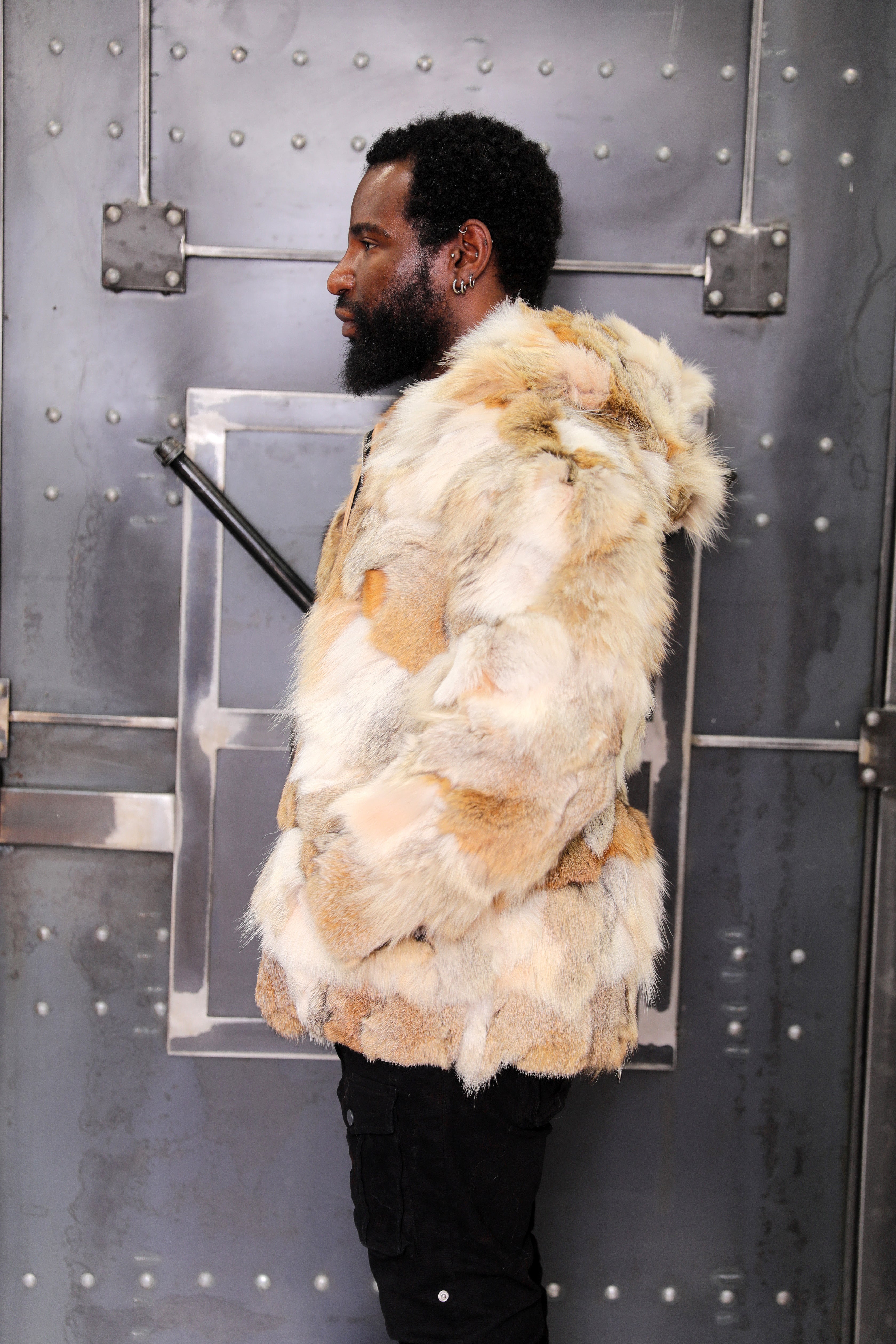 Men's Coyote Sections Hooded Bomber