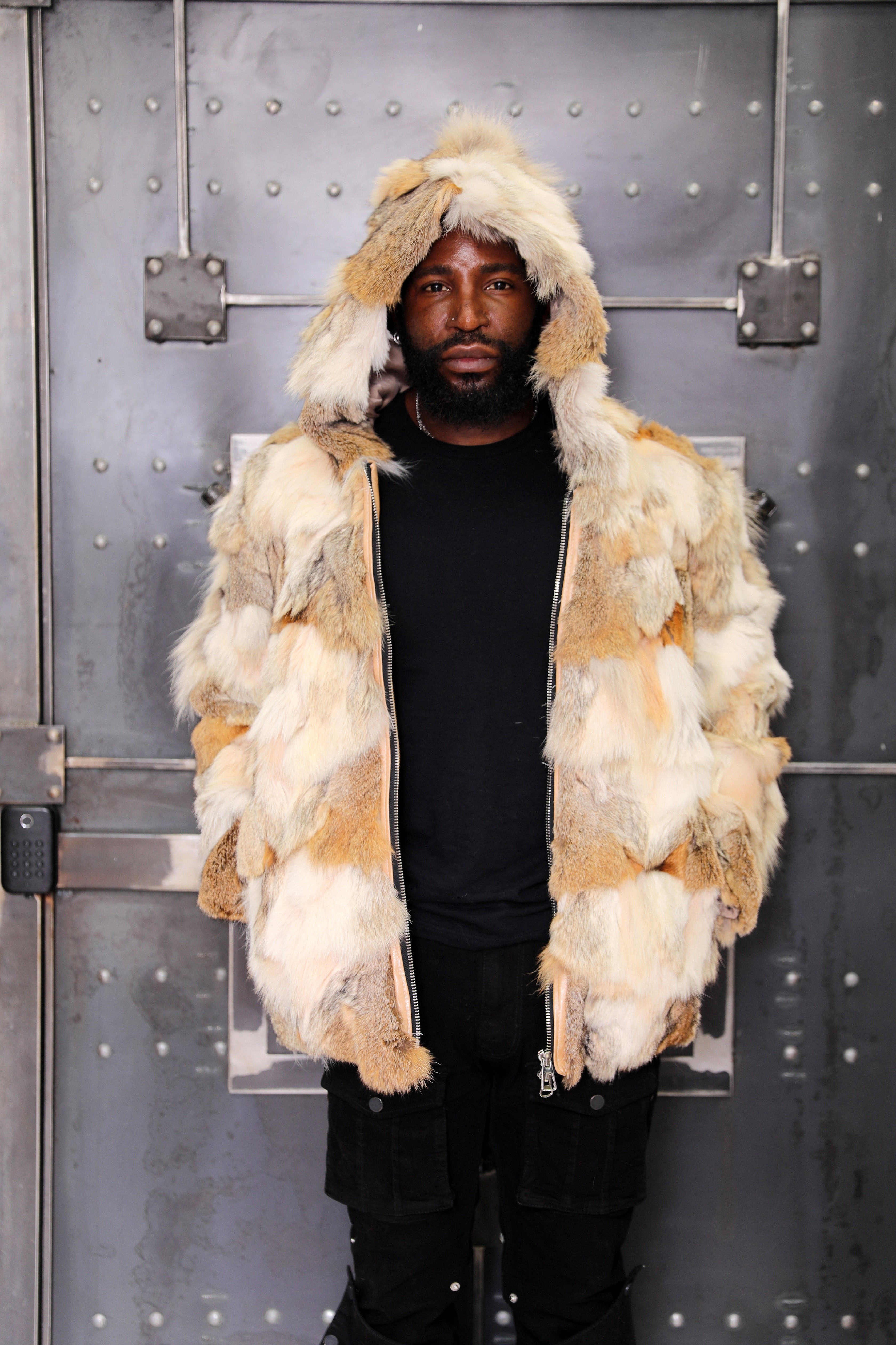 Men's Coyote Sections Hooded Bomber