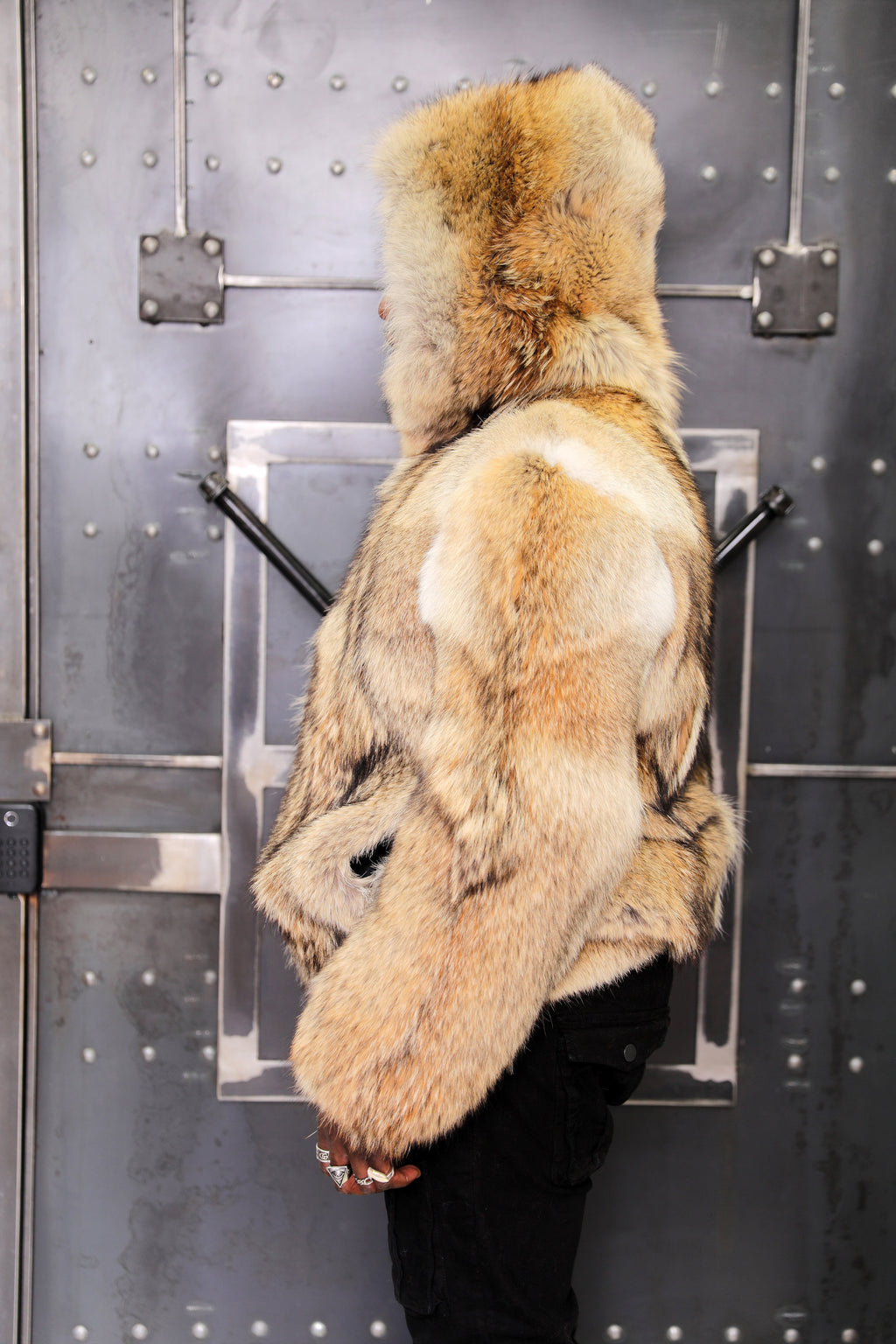 Men's Full-Skin Coyote Hooded Bomber