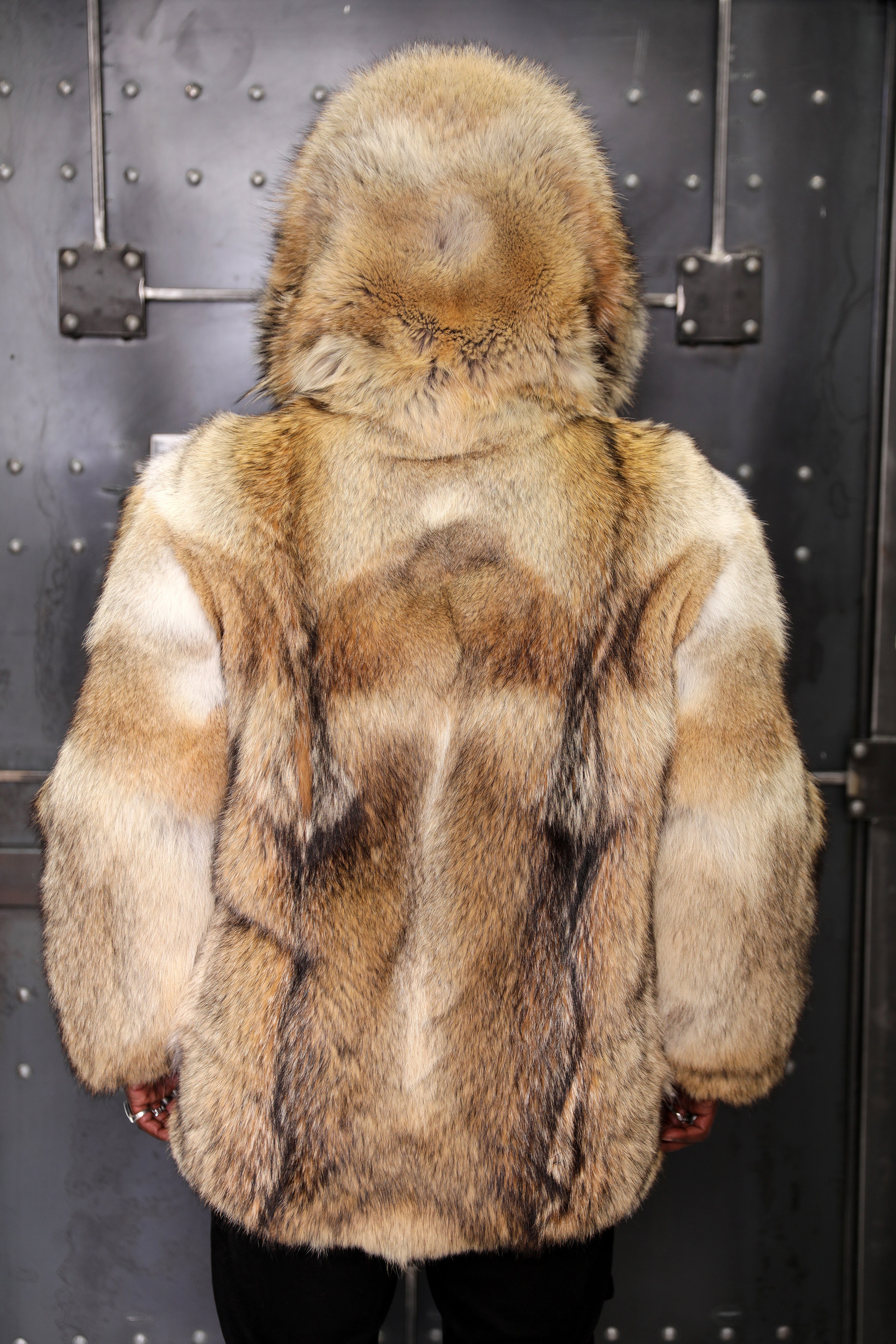 Men's Full-Skin Coyote Hooded Bomber