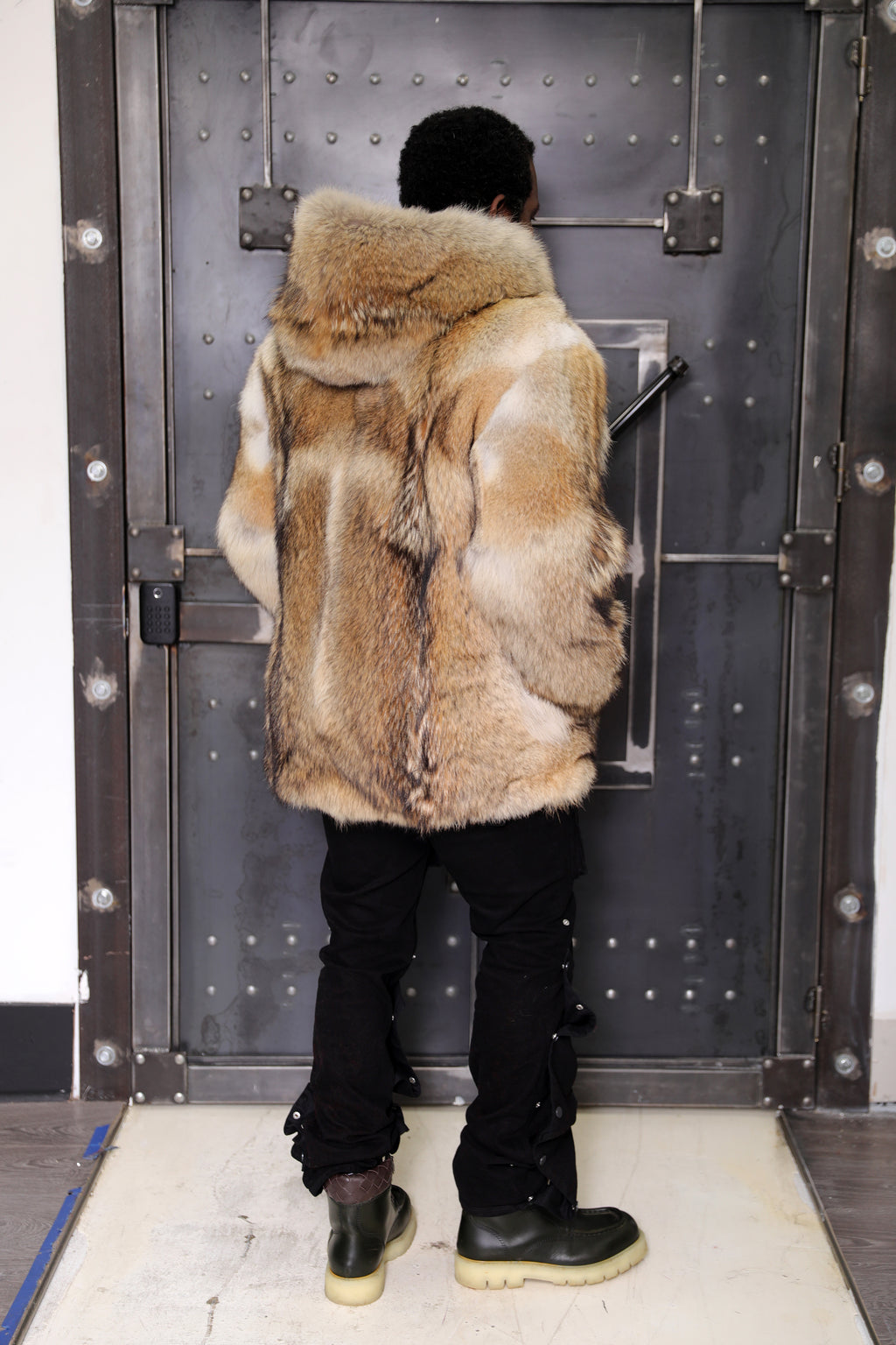 Men's Full-Skin Coyote Hooded Bomber