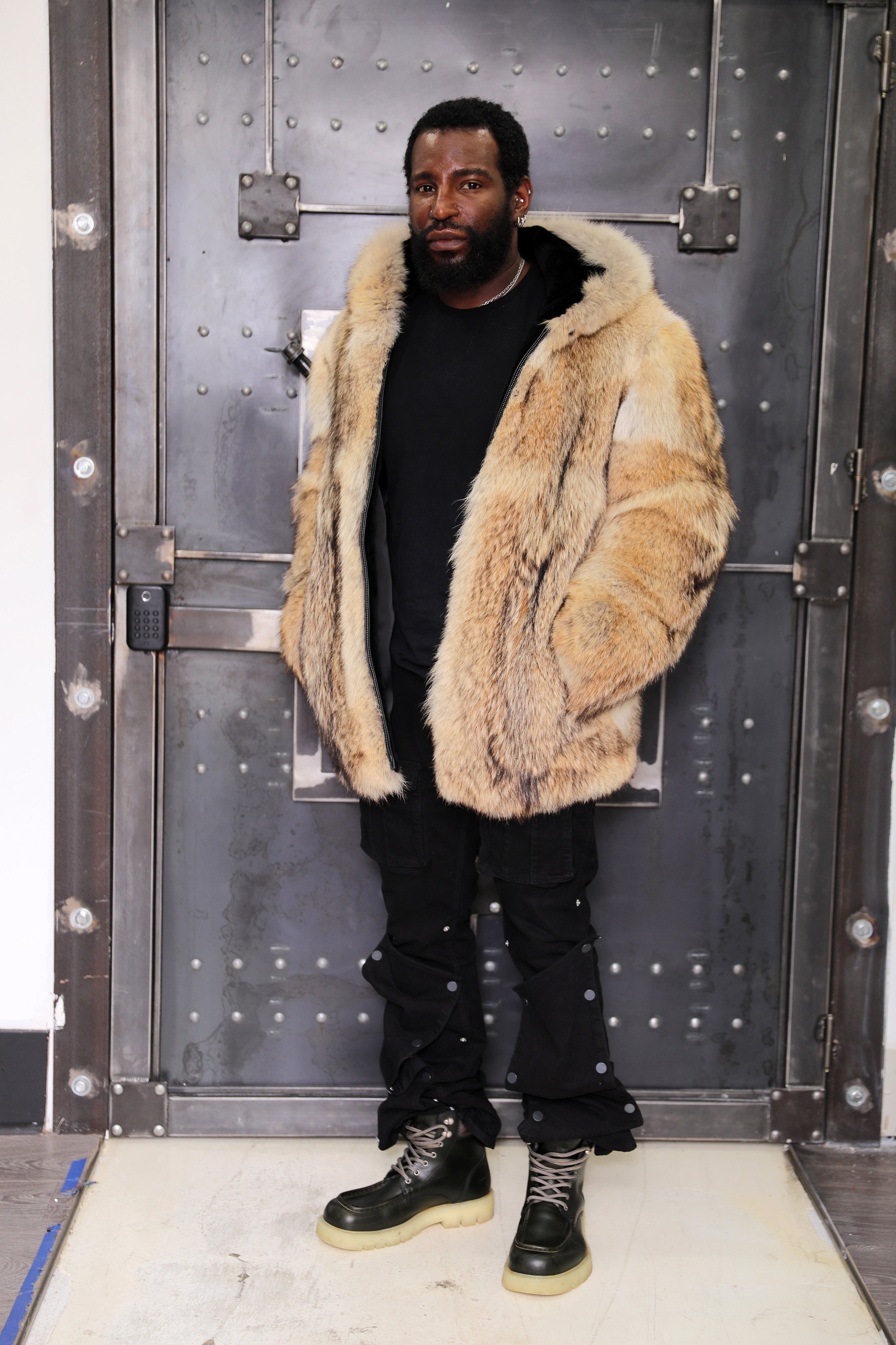 Men's Full-Skin Coyote Hooded Bomber