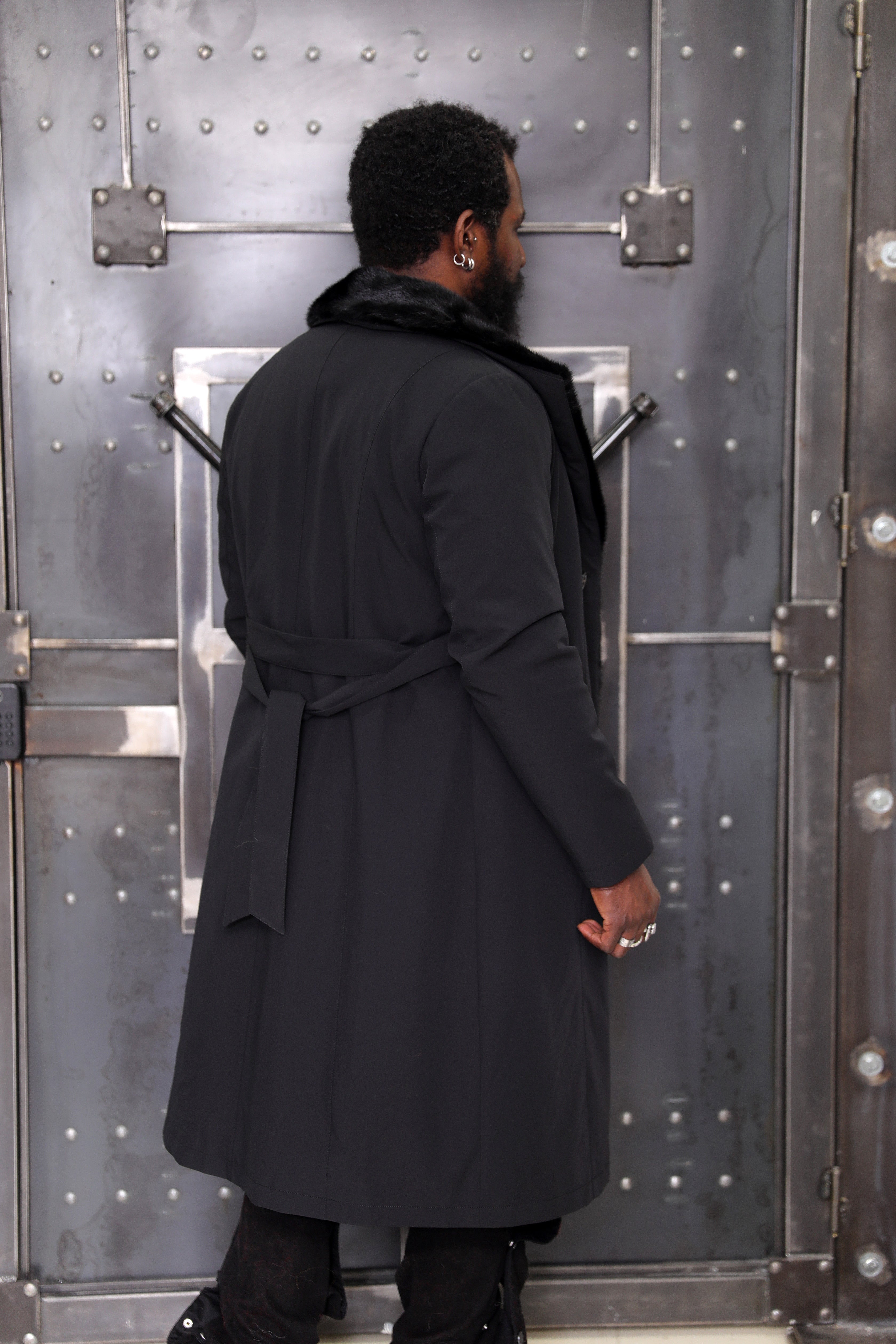 BLACK - 3-in-1 Reversible Full-Skin Mink & Technical Fabric Trench Coat