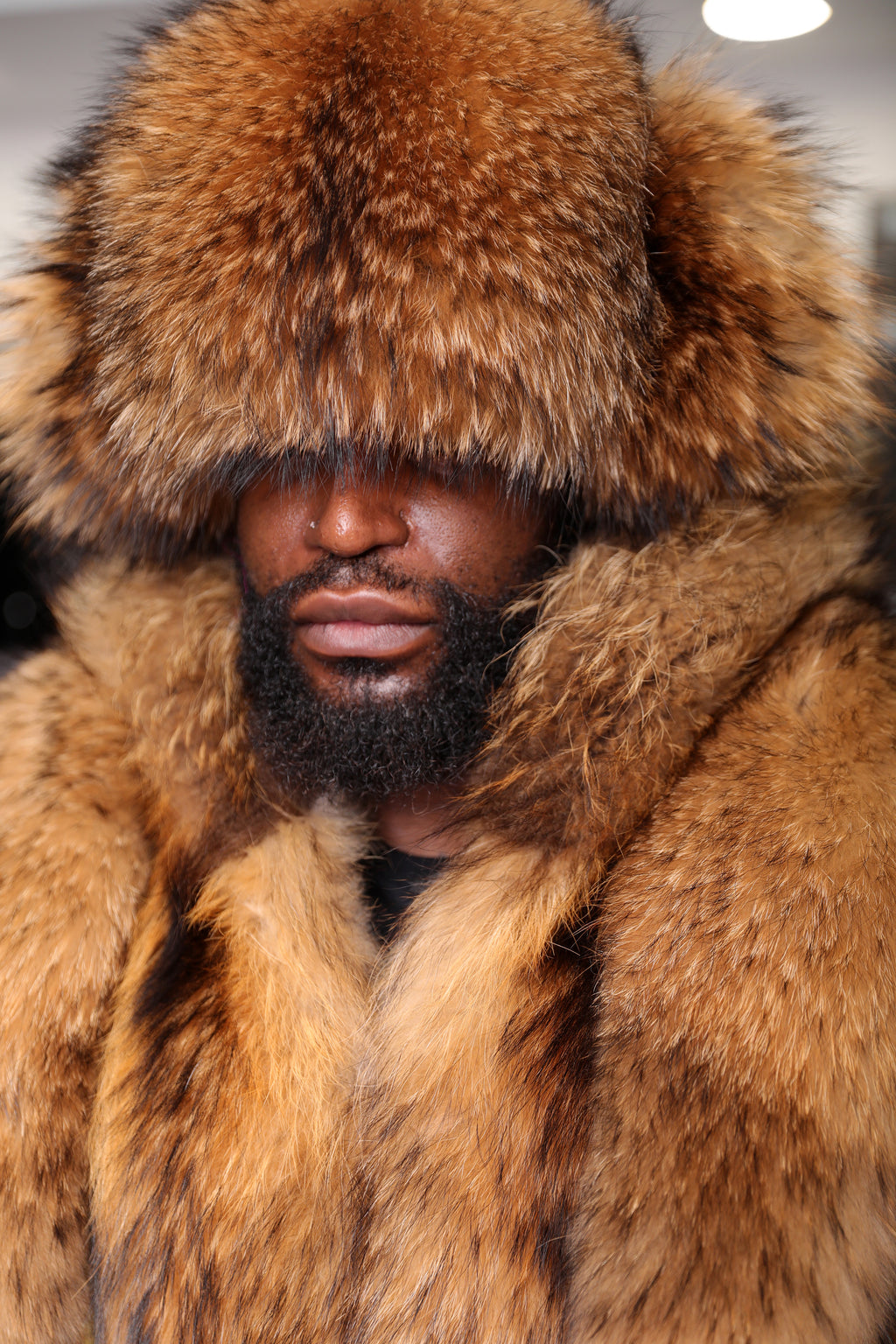 Men's Full-Length Full-Skin Finn Raccoon Coat