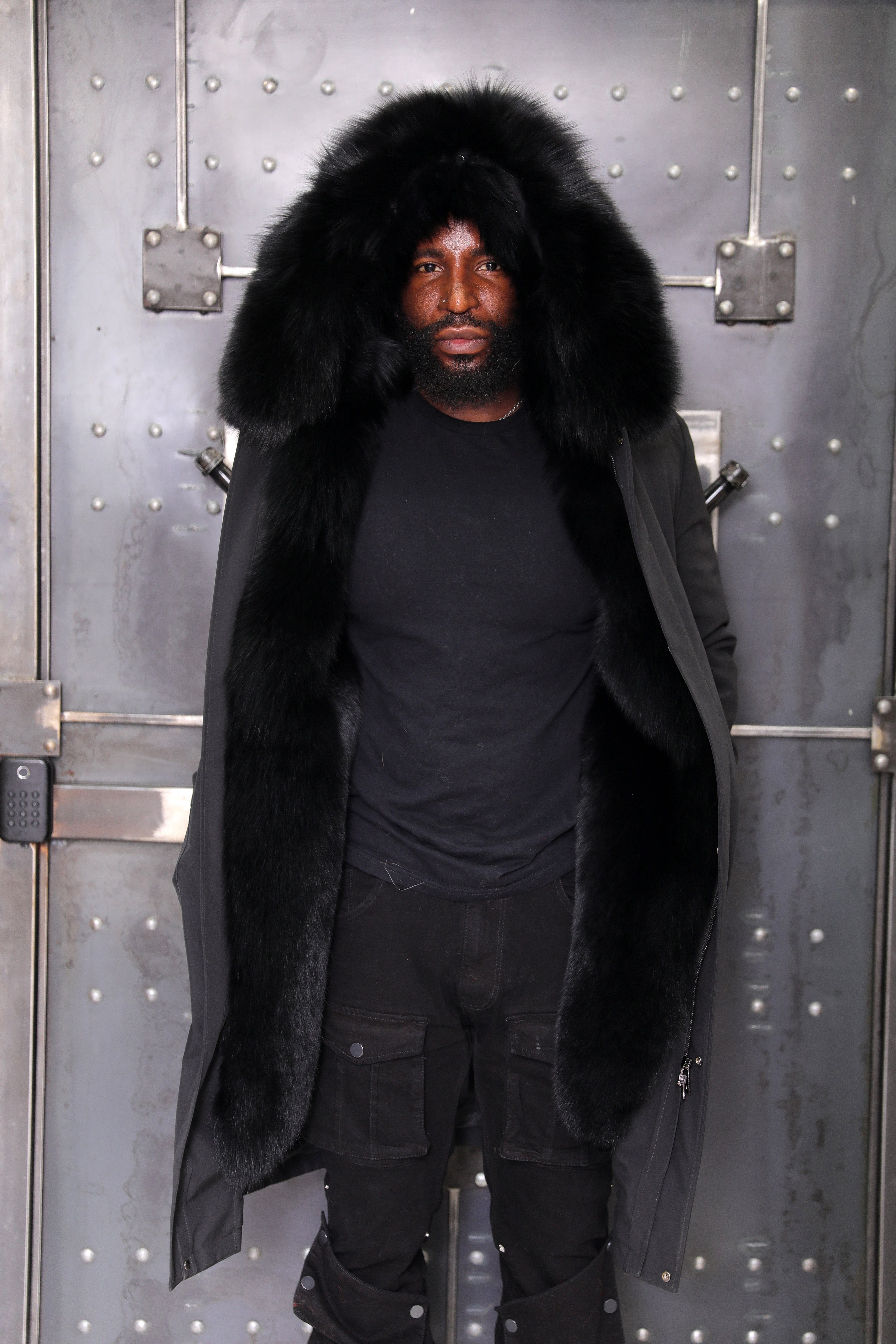 Men's 3-in-1 Technical Parka with Removable Black Fox Vest