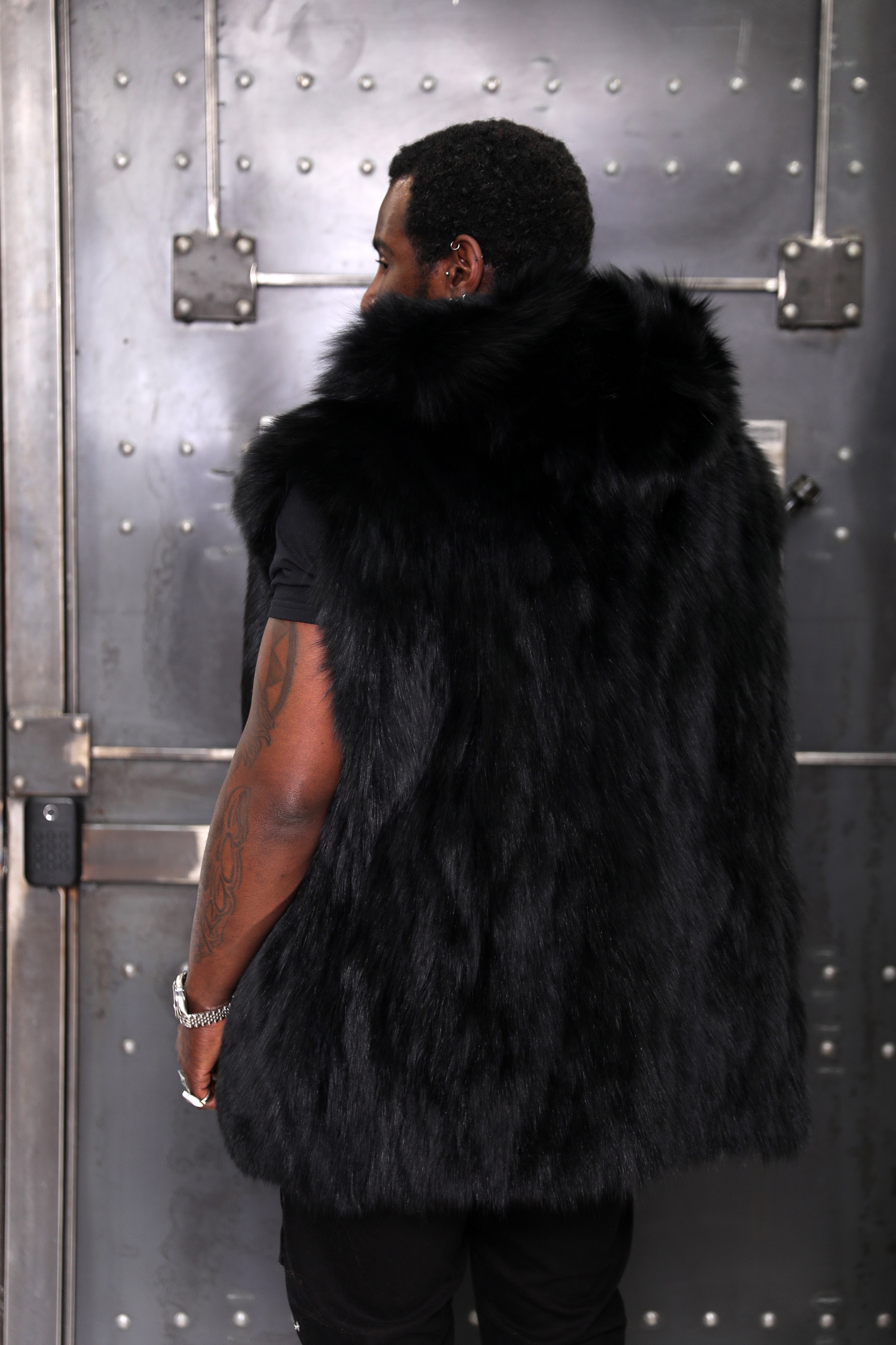 Men's 3-in-1 Technical Parka with Removable Black Fox Vest