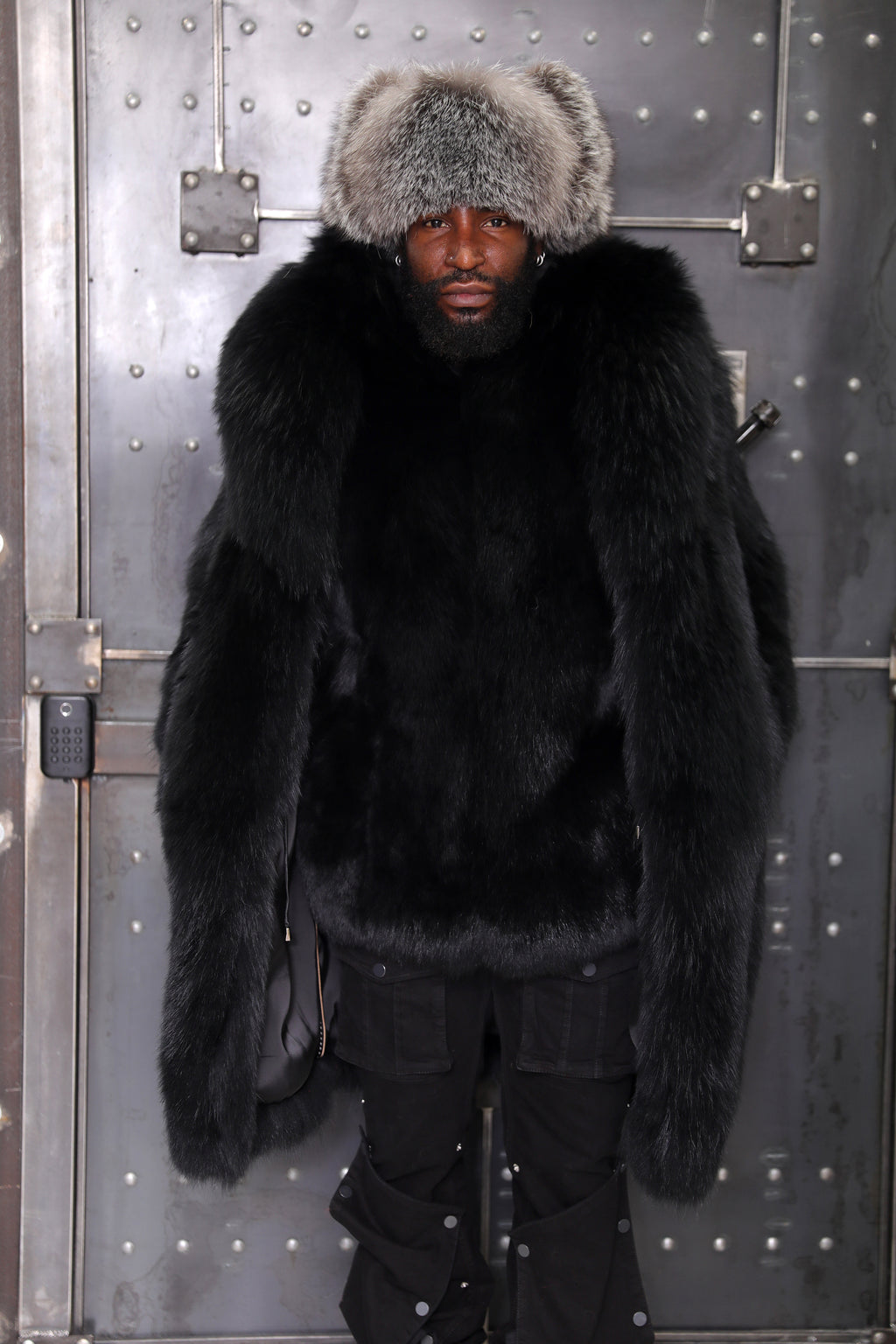 Men's 3-in-1 Technical Parka with Removable Black Fox Vest