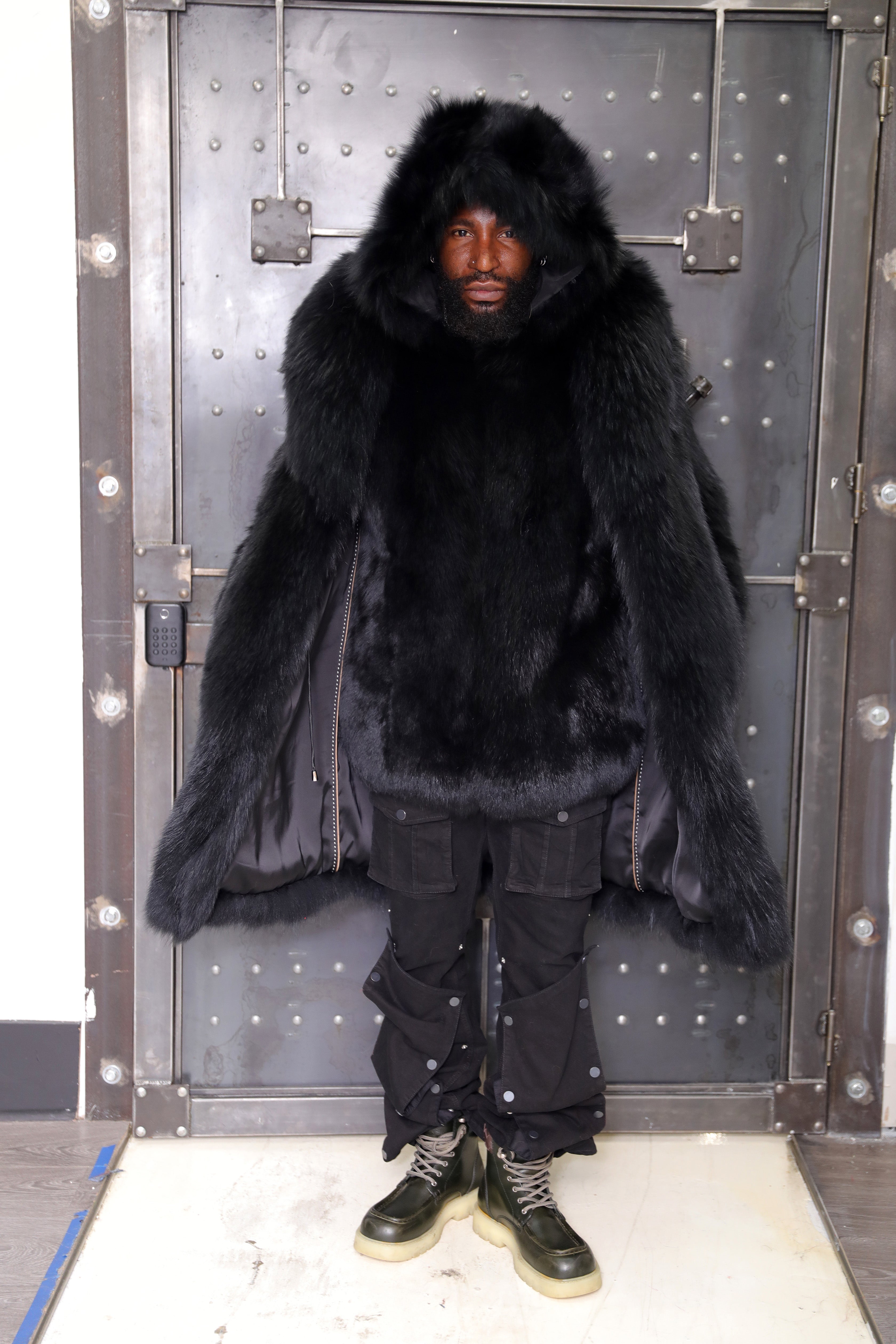 Men's 3-in-1 Technical Parka with Removable Black Fox Vest