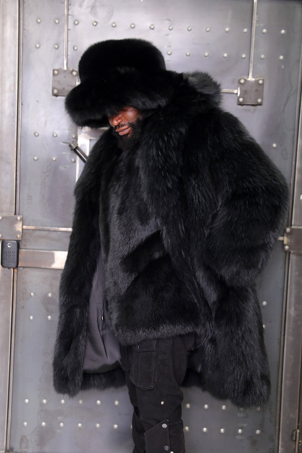 Men's 3-in-1 Technical Parka with Removable Black Fox Vest